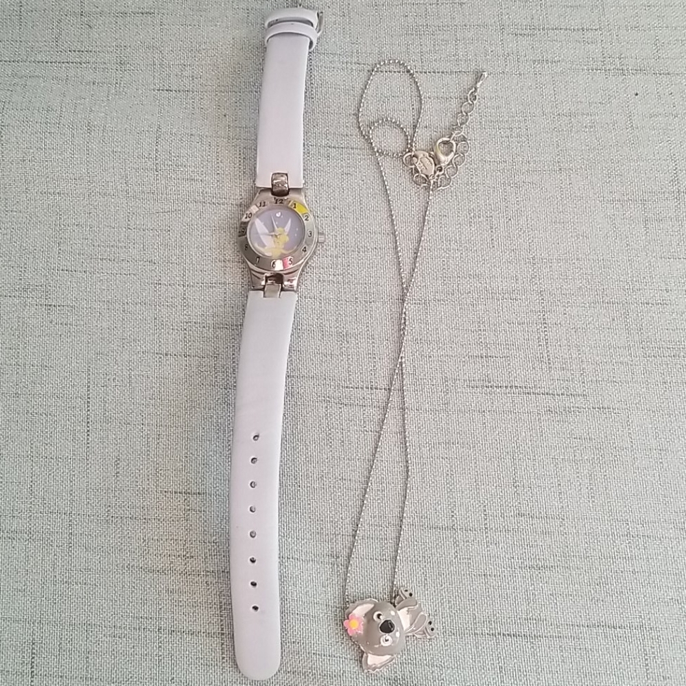 Disney watch, Koala necklace and purse.